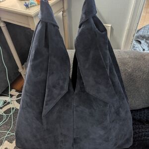 Elegant Navy Suede Women's Bag